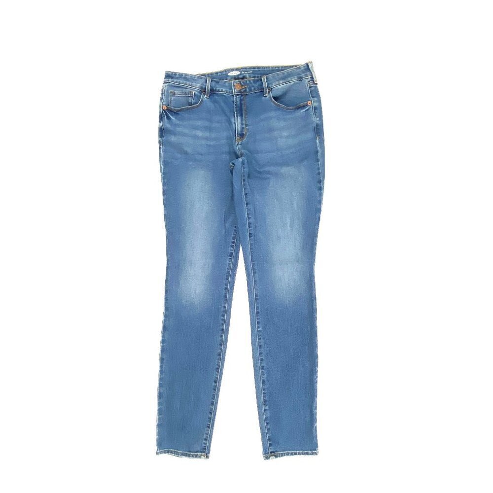 Old Navy Pop Icon Skinny Women's size 12 Long Medium Wash Blue Denim‎ Jeans